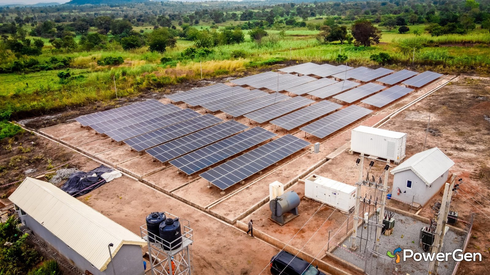 A PowerGen solar-plus-storage site